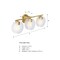 Designers Fountain Sky Fall 25 in. 3-Light Brushed Gold Vanity Light with Etched Fluted Glass Shades for Bathrooms D311C-3B-BG - alternate 5